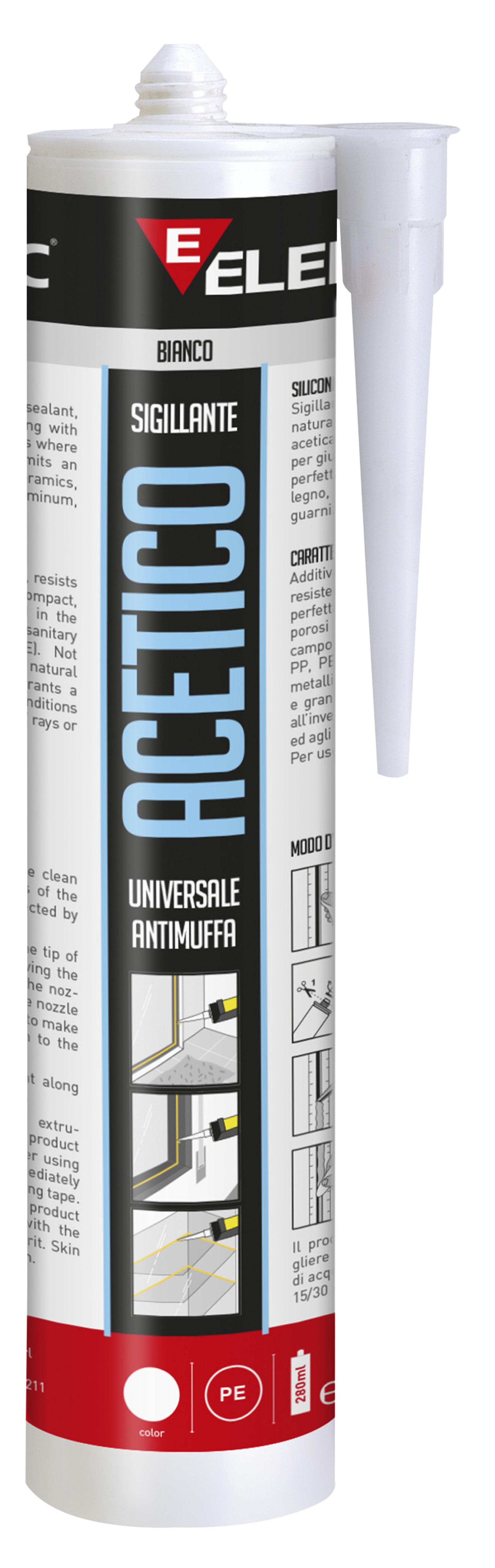 SILICONE ACETICO UNIVERSALE TRASPARENTE